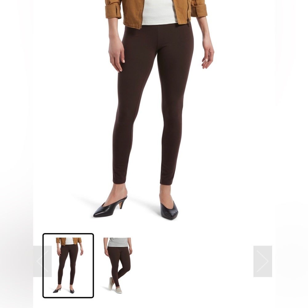 NWT HUE COTTON LEGGINGS WOMENS ESPRESSO SZ SMALL 4-6 US